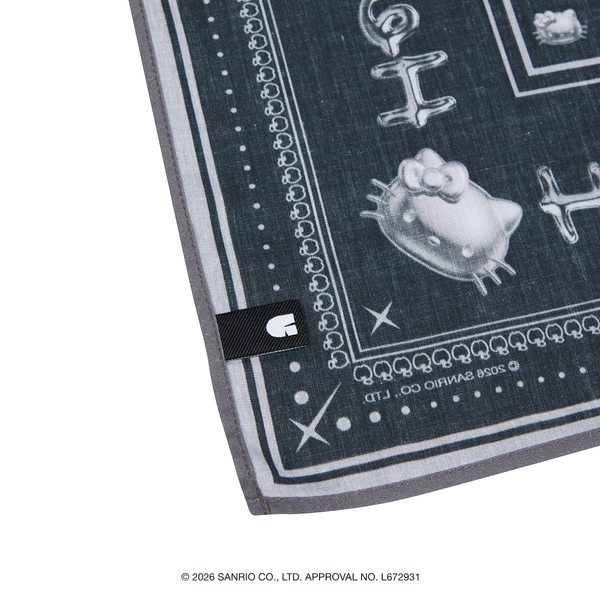 [Metal City] Hello Kitty Graphic Bandana_Chrome 01/ Black