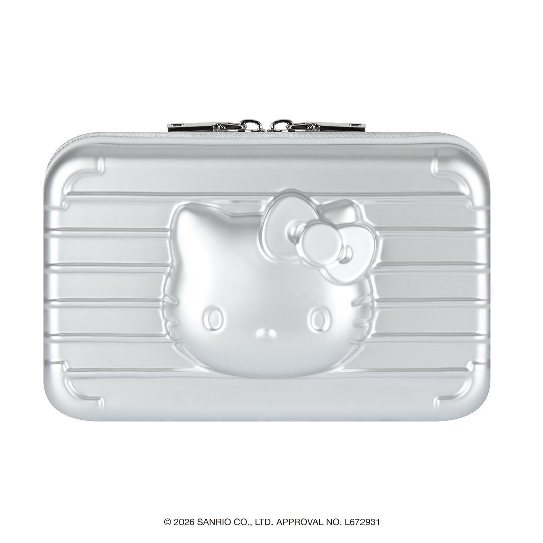 [Metal City] Hello Kitty Hard Pouch_Chrome 01/ Silver