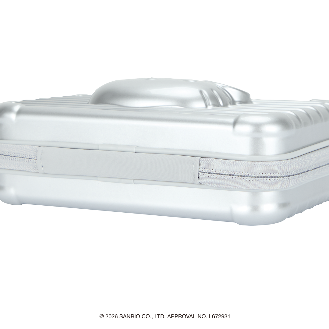 [Metal City] Hello Kitty Hard Pouch_Chrome 01/ Silver