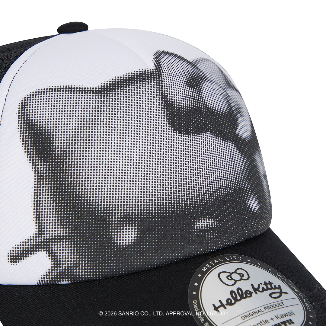 [Metal City] Hello Kitty MeshCap_Halftone 02/ Black