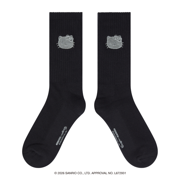[Metal City] Hello Kitty Socks_Chrome 01/ Black