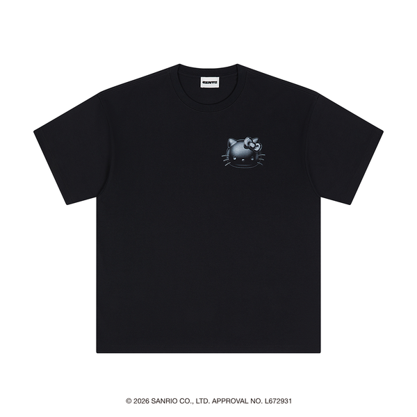 [Metal City] Hello Kitty T-Shirt_Chrome 01/ Black