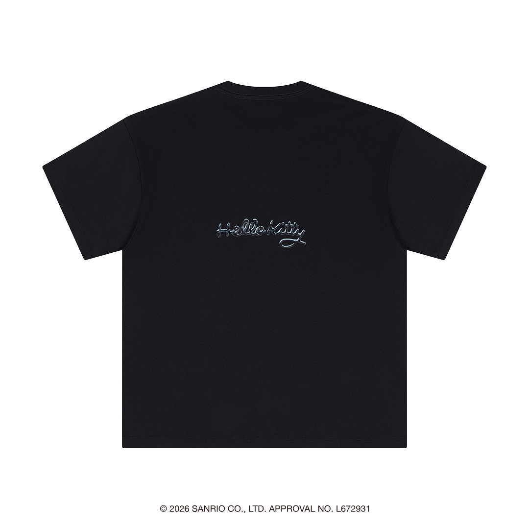 [Metal City] Hello Kitty T-Shirt_Chrome 01/ Black