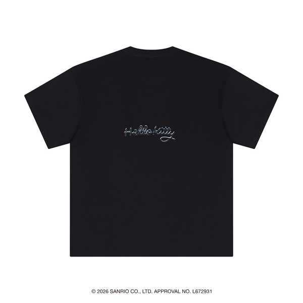[Metal City] Hello Kitty T-Shirt_Chrome 01/ Black