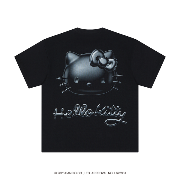 [Metal City] Hello Kitty T-Shirt_Chrome 02/ Black