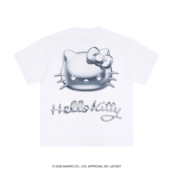 [Metal City] Hello Kitty T-Shirt_Chrome 02/ White (1)