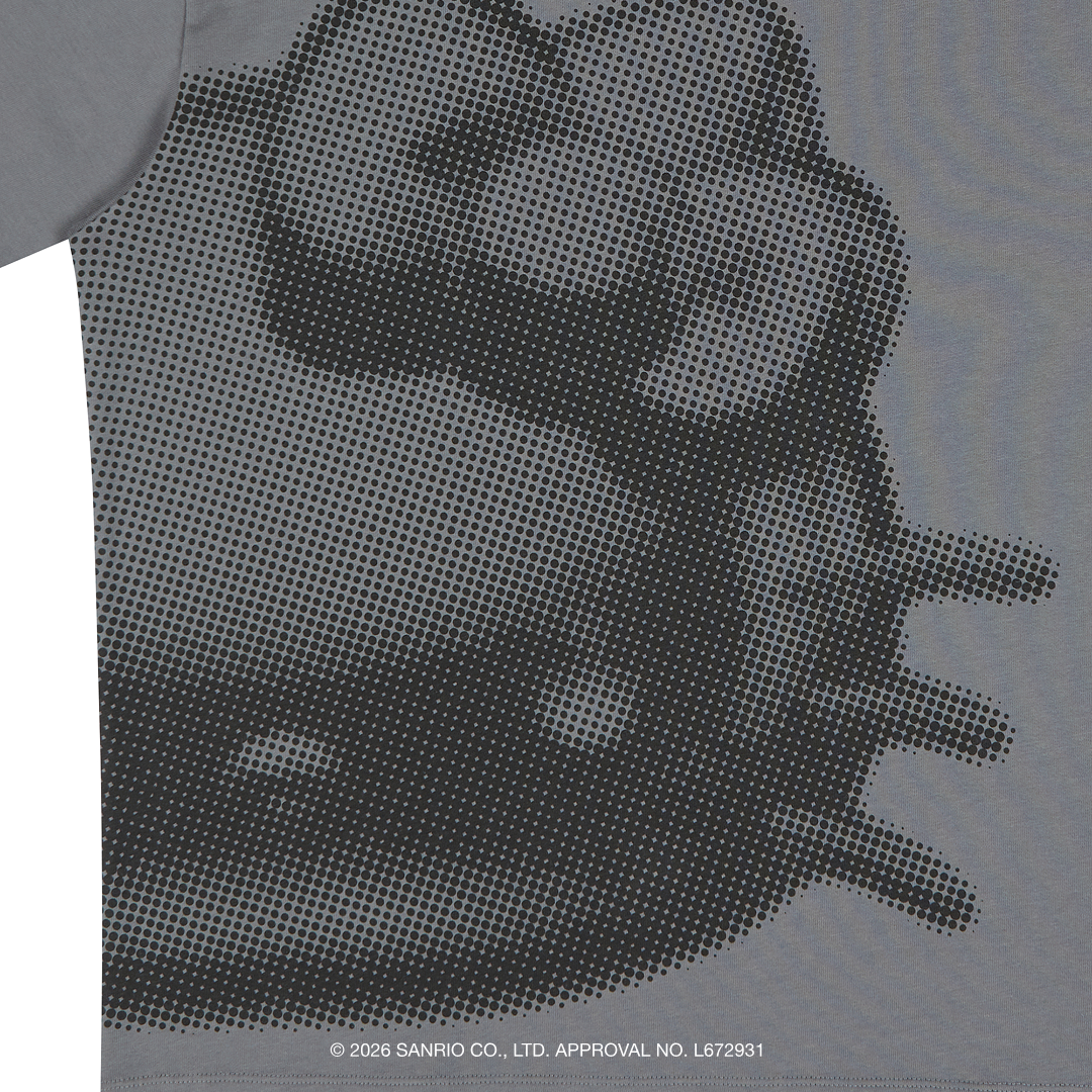 [Metal City] Hello Kitty T-Shirt_Halftone 03/ Charcoal